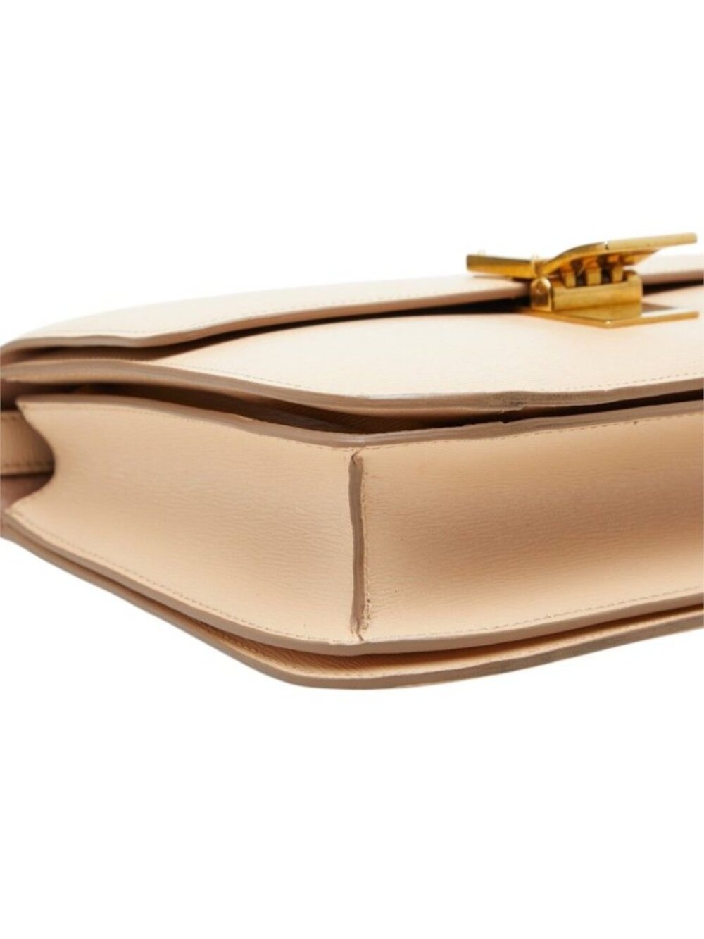 Celine Classic Box Crossbody Shoulder Bag Beige Leather - Picture 5 of 9